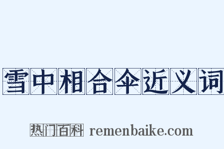 雪中相合伞近义词是什么意思的图片